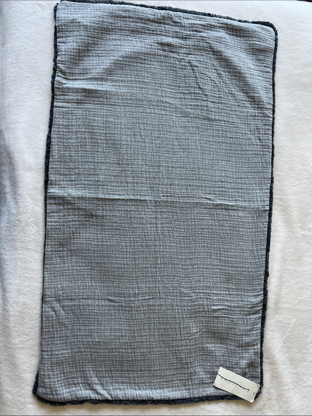 1 CASALUNA textured cotton Chambray king Sham, grey